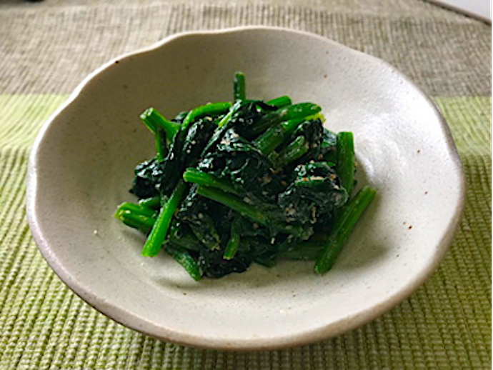 ほうれん草のごまみそ和え